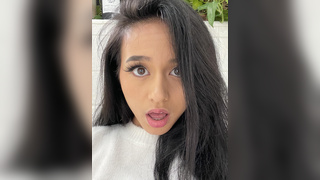 Petite Half Asian / Half Latina Shocked By Huge Load